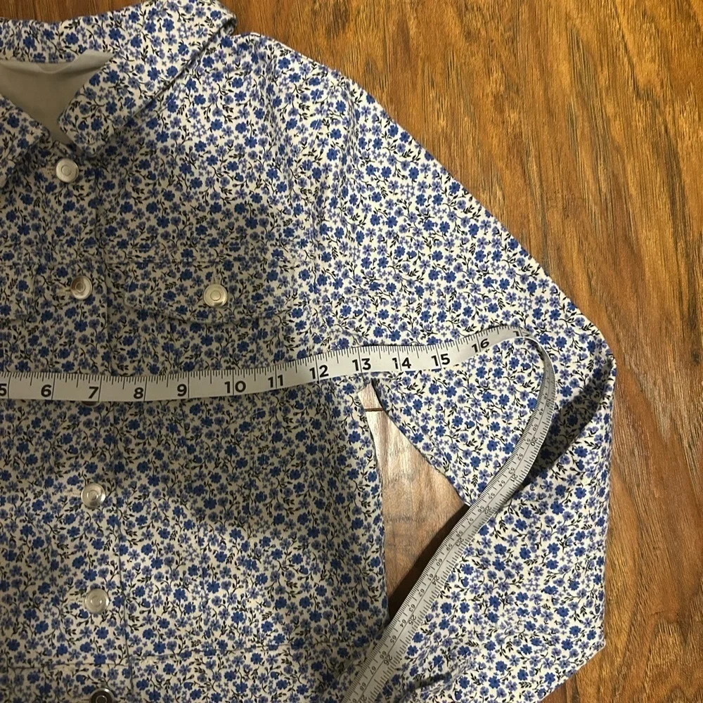 Zara Kid’s Denim Jacket Flowers Floral Print Size 8